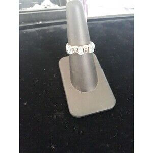 Sterling Silver Ring aqua cz ring sz 6